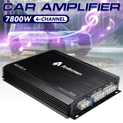 Andeman 12V 7800W Amplificatore Auto Alta Potenza 4 Canali Potenza 360° Audio Stereo - Immagine 1 di 4