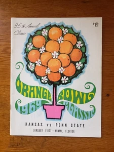 1969 Orange Bowl Kansas vs Penn State Football Program - 35th Annual - Picture 1 of 9
