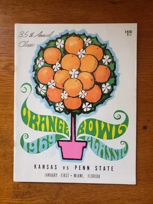 1969 Orange Bowl Kansas vs Penn State Football Program - 35th Annual - Image 1 of 4
