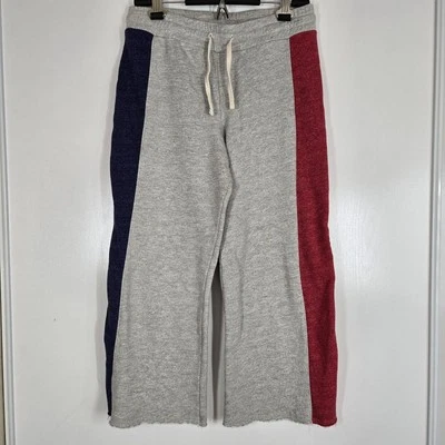 Pantalones deportivos Sundry a rayas acampanados al tobillo salón dobladillo crudo jaspeado gris azul rojo 1/S Foto 1 de 4