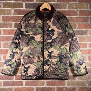 Talla L (Niños) - Chaqueta Polo Ralph Lauren Camuflada Pana Borde Acolchada Abotonada  - Imagen 1 de 10