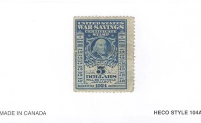 US SAVINGS STAMP SCOTT# WS4 MNH SCV $800.00 - Image 1 of 2