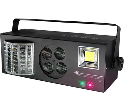MARYGEL IGB-Y02 4 en 1 RGBW Efecto Mixto Sonido Activado Luces de Escenario con Control Remoto Foto 1 de 4