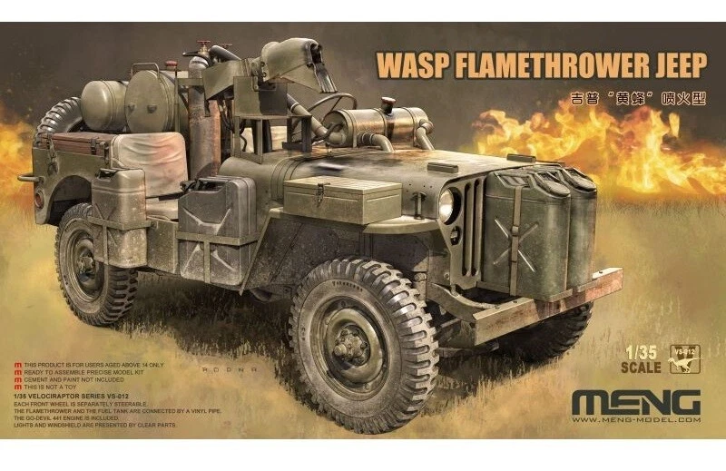MENG WASP FLAMETHROWER JEEP 135 VS012 - Immagine 1 di 1