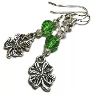 Adorables pendientes de trébol de cuatro hojas de San Patricio de SoniaMcD - Imagen 1 de 17