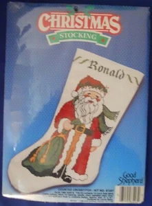 Gezähltes Kreuzstich Set Guter Hirte Weihnachtsstrumpf Olde Time Santa 87207 - Bild 1 von 3