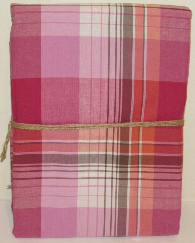 Pottery Barn PB Dorm Pink Prescott Plaid Twin Duvet Cover NEW 100% Cotton - Image 1 of 1