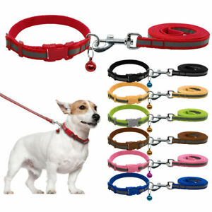 Puppy Collar Pet Necklace Collar Reflective Collar with Bell Nylon Collar 1Pcs