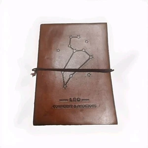 Sothi Zodiac Leo Leather Journal Notebook Men Women No Marks - Picture 1 of 3