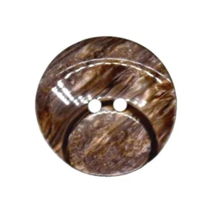 PEARLESCENT BROWN RIDGED 2 HOLE BUTTONS Sizes 18mm 23mm 25.5mm - Picture 1 of 2