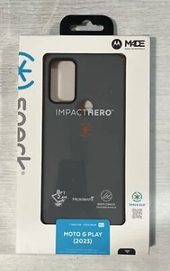 Speck ImpactHero Phone Case For Moto G Play (2023), Grey & Coral - Picture 1 of 2
