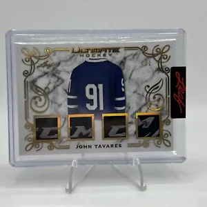 2023 Leaf Ultimate Hockey John Tavares CCM Logo Patch Relic 1/1 SP Maple Leafs - Picture 1 of 2