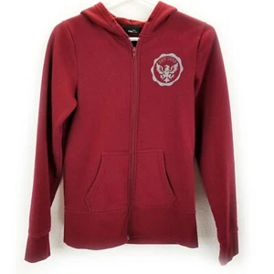  Rue 21 Burgundy Long Sleeve Full Zip Pullover Hoodie Kids Size Large - Picture 1 of 7