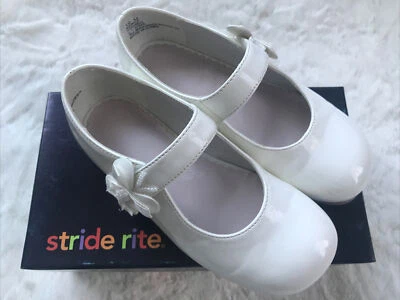 Stride Rite Girls Patent Leather Mary Jane, Size 10, White, Mandy - Image 1 of 4