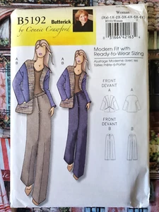 Butterick 5192 Misses Jacket Pants Connie Crawford XXL-6X Plus Size Uncut - Picture 1 of 2