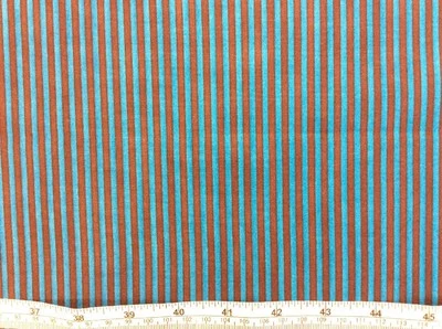PAINTBRUSH STUDIOS Paintbush Studio - Graphix Range - Turquoise + Brown Stripe - 100% Cotton Fabric