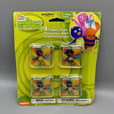 The Backyardigans Set Of 4 Zipper Pulls Nick Jr Nickelodeon 2006 NIP - Image 1 of 4