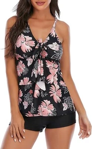 Century Star 2024 Two Piece Womens Tankini Swimsuit Modest Bathing Suit 3XL - Picture 1 of 6