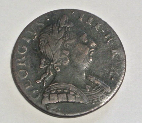 Half Penny 1775  beautifil coin ! poids 7 gr 60 Cover