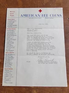 Amerikanisches Rotes Kreuz Maricopa County, AZ 1940 mit Wasserzeichen versehener Kriegshilfsbrief - Bild 1 von 3