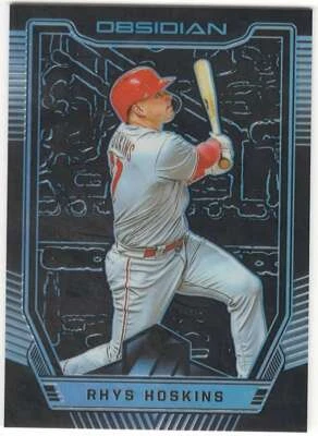 RHYS HOSKINS 2019 Panini Chronicles Obsidian PRIZM #49 Phillies  ID:11181 - Image 1 of 2