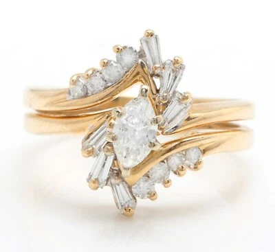 1.00 Carat Natural VS2-SI1 DIAMONDS in 14K Solid Yellow Gold Women's Ring - Image 1 of 4