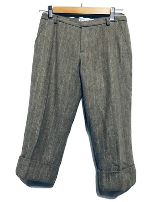 Paul And Joe For Target Size Small Womens Juniors 1 Brown Wool Cropped Pants - Image 1 of 4