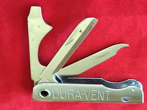 Vintage Bassett DURA-VENT Pocket Multi-Tool w/Screwdriver, Opener, File & Knife - Picture 1 of 5