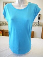 Women's Juniors City Streets Active Shirt Work Out Honolulu Blue Large NEW