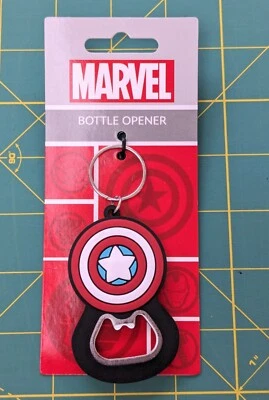 Marvel Captain  America Bottle Opener Key Ring Keychain Official Licensed - Image 1 of 2