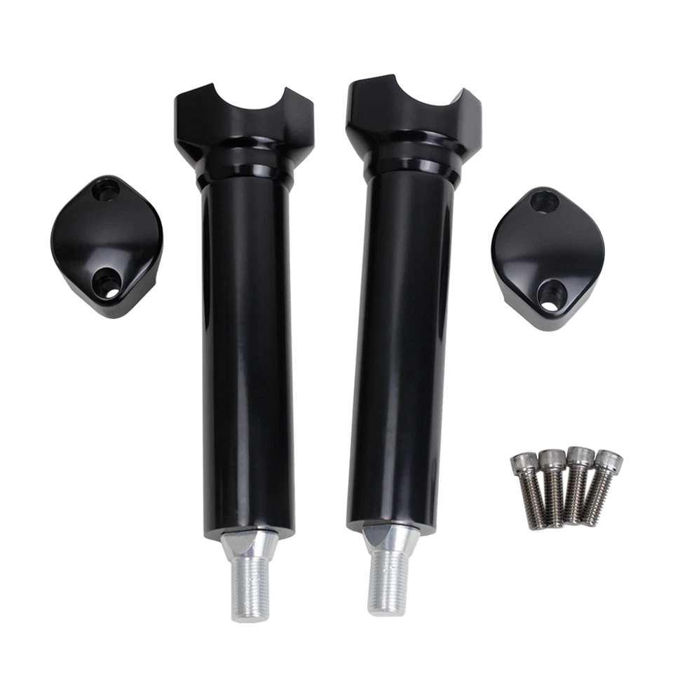 Abrazadera Springer Riser negra de 8,0" de altura 1,0" para Harley 97-más tarde Cross Bones FLSTS  Foto 1 de 4