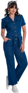 Banned "CADILLAC QUEEN" Denim Jeans Worker BOILERSUIT Jumpsuit OVERALL Plus Size - Bild 1 von 5