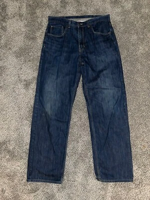 Jeans Claiborne Para Hombre Calce Relajado Pierna Recta Azul Talla 36/36 Alto Oscuro Foto 1 de 4