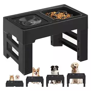 Hot 2 in 1 Elevated Slow Feeder Dog Bowl - Spill Proof Dog Water Bowl - Picture 1 of 9