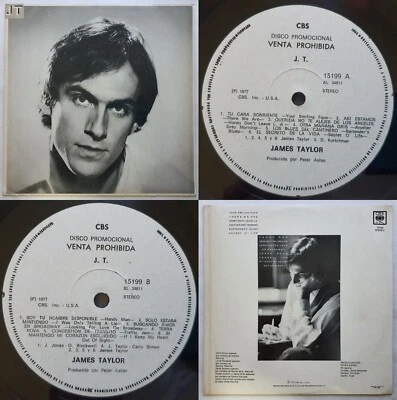 JAMES TAYLOR CARLY SIMON LINDA RONSTADT JT 1977 PROMO WL SPANISH TITLES CHILEAN! - Image 1 of 4