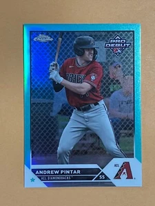 2023 Topps Chrome Pro Debut Aqua Refractor Andrew Pintar 8/75 Diamondbacks - Picture 1 of 2