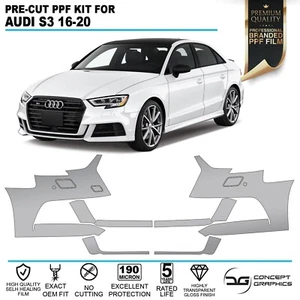 Protector de virutas de piedra para parachoques delantero PPF película de protección de pintura para Audi A3 S3 8V 16-20 - Imagen 1 de 4