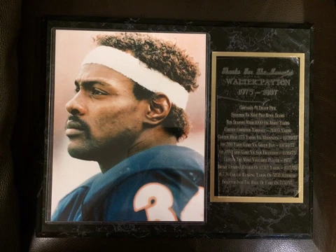 Walter Payton Thanks For The Memories Plaque New 15"x12" Cover