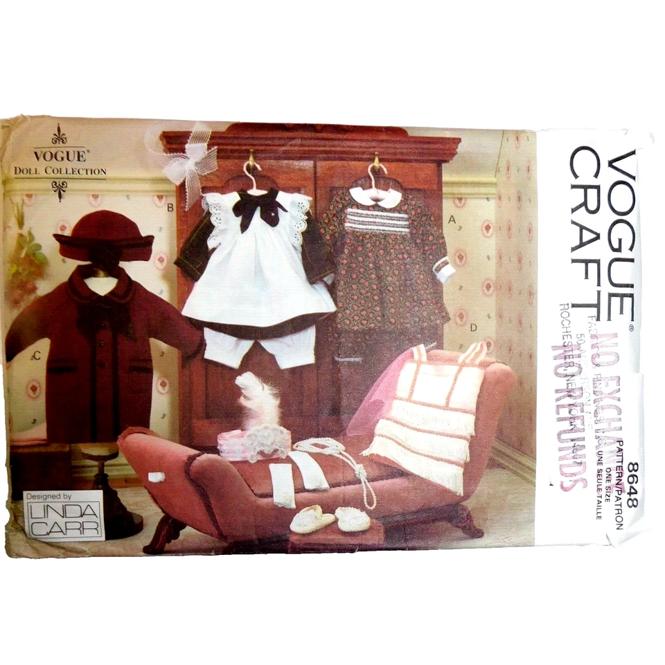 Vogue Craft 8648 Outfits 18 in. Dolls American Girl Vintage 1993 By Linda Carr - Image 1 of 4