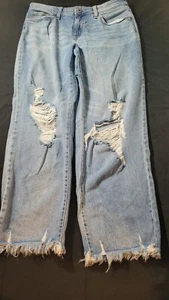 Sonoma Jean Size 11/30 Blue High Rise Straight Distressed Preowned Used - Picture 1 of 8