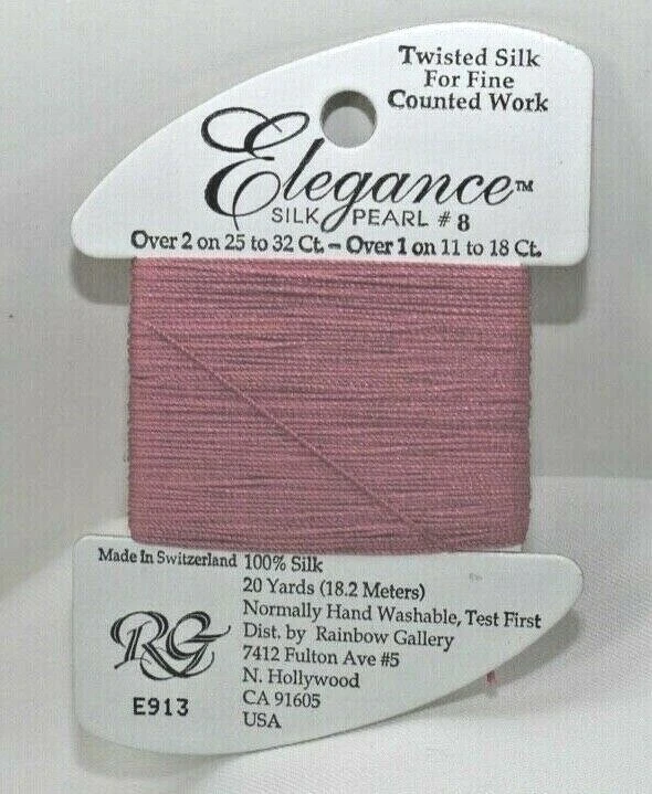 Rainbow Gallery Elegance silk pearl #8 100% silk 20 yard pink #E913 - Image 1 of 1