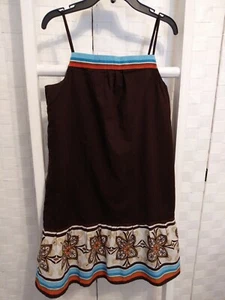GAPkids Girls Brown Sheath Dress Pleated Hem Sz XL 12  - Picture 1 of 12