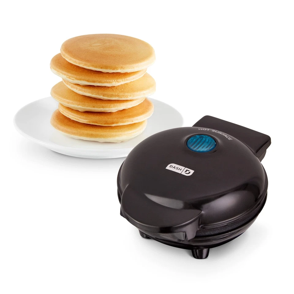 DASH DMS001BK Mini Maker Electric Round Griddle for Individual Pancakes Black