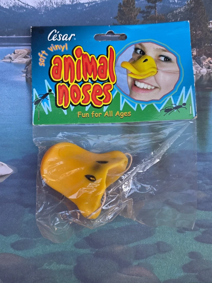 老式 2001 年全新未拆封 CESAR 塑料动物鼻鸭嘴服装万圣节 — 第 1/4 张图片