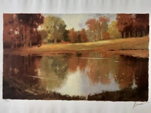 Max Hayslette “Meadows & Ponds I” Original Lithograph Signed Numbered In Pencil - Picture 1 of 6