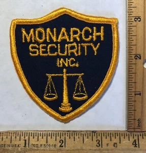Vintage Obsolete Monarch Security Inc. Guard Officer Patch Florida Police - Picture 1 of 2