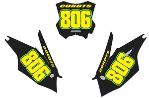Number Plate Graphics for 2017-2020 Kawasaki KXF250 KX250f KX 250f - Picture 1 of 1