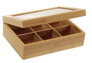SCATOLA PORTA BUSTINE THE TE TISANE TEA CIALDE SCATOLINA COFANETTO LEGNO 23*16CM - Foto 1 di 6