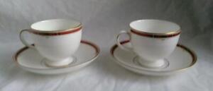 Wedgwood Colorado 2 x Tea Cups and Saucers - Leigh Shape