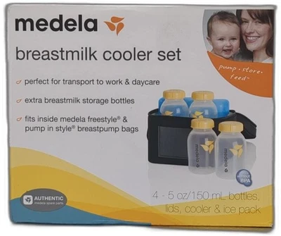 Medela Breast Milk Storage Cooler Bag With Contoured Ice Pack, 4 Bottles And - Image 1 of 4